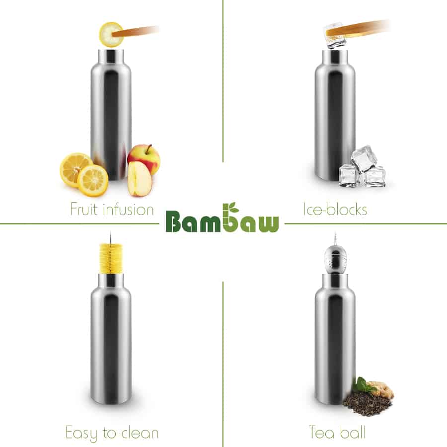 the bambaw bottle is easy to clean